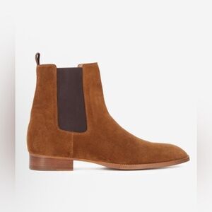 New The Kooples Men’s Brown Suede Leather Chelsea Boots – Size French 41 (US 7)